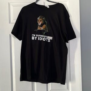 XL Disney Lion King Scar Surrounded By Idiots Graphic Tshirt